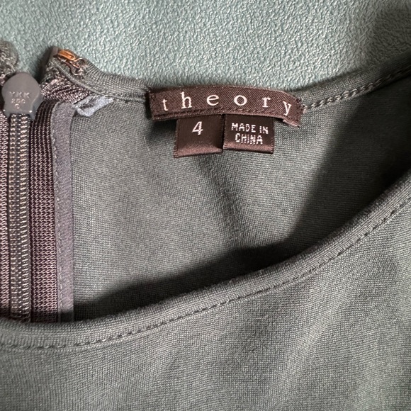 Theory Green Peplum Dress Size 4 - Picture 2 of 3